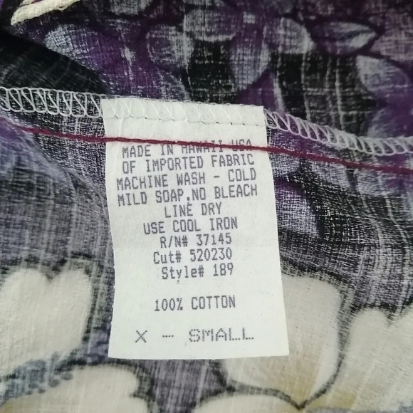 Hilo Hattie Hawaiian Purple Hibiscus Flower Sarong Wrap Skirt Adjustable XS - Picture 10 of 14